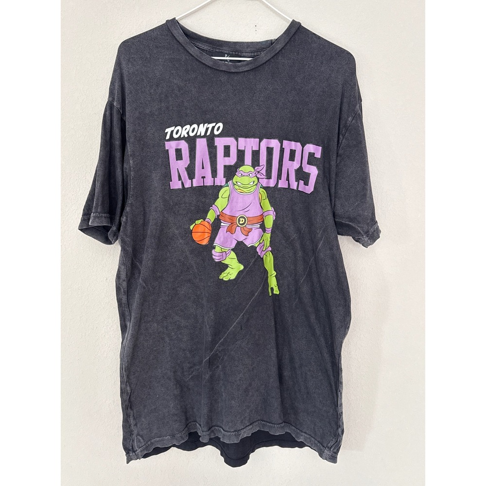 Peace Collective Toronto Raptors x TMNT Donatello Ninja Turtle Black‎ Tee Size L